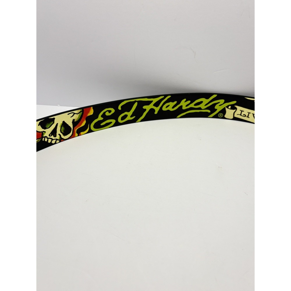 Ed Hardy Live To Ride Reversible Belt - Black / Grey - BX95411EHQA - Sz 42 - NWT